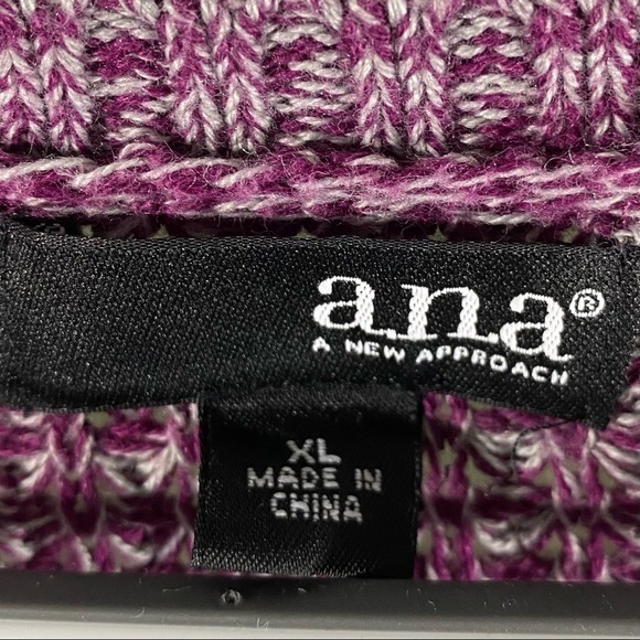 Ana A New Approach Purple Scoop Neck Sweater XL - Picture 3 of 9